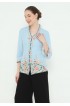 Lyne Halim Blouse Kebaya Bordir, Light Blue 3336